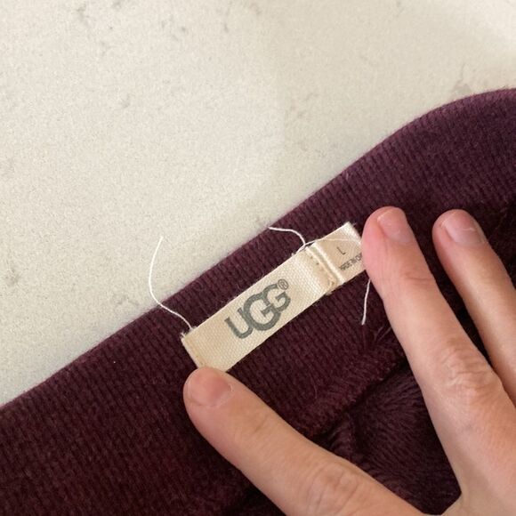 Uggs Oralyn Faux Sherpa Fleece Teddy Lined Drawstring Lounge Pant Red Size L - Picture 4 of 9